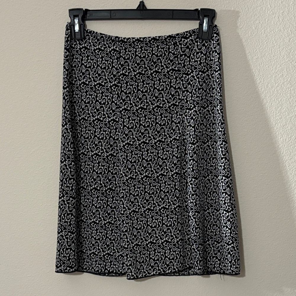 black and white paisley skirt